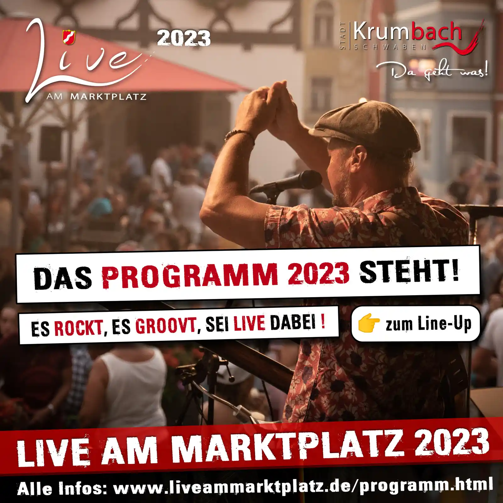 Line Up Programm Live am Marktplatz Open Air 2023